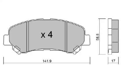 Комплект тормозных колодок (AISIN: BPNI-1004)